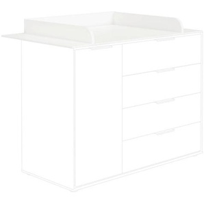 Paidi Wickelaufsatz Lieven, Weiß, Holzwerkstoff, 125.9x11.5x78.6 cm, Blauer Engel, Goldenes M, Babymöbel, Wickelkommoden & Zubehör, Wickelaufsätze