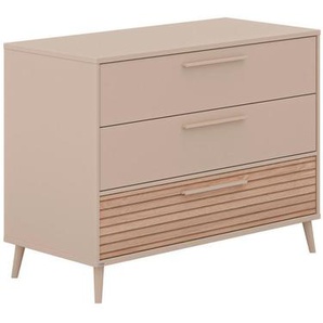 Paidi Wickelkommode Eefje, Beige, Holzwerkstoff, 3 Schubladen, 123.5x93.2x57.1 cm, Goldenes M, Blauer Engel, Babymöbel, Wickelkommoden & Zubehör,