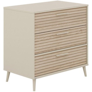 PAIDI Wickelkommode EEFJE Kommode in modernem Design, Cashmere-Beige mit Groovy-Oak, in verschiedenen Breiten und Ausführungen