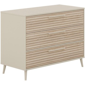 PAIDI Wickelkommode EEFJE Kommode in modernem Design, Cashmere-Beige mit Groovy-Oak, in verschiedenen Breiten und Ausführungen