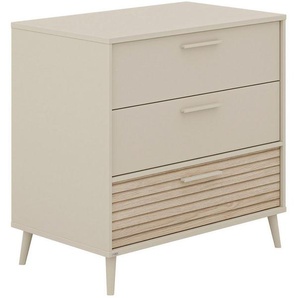 PAIDI Wickelkommode EEFJE Kommode in modernem Design, Cashmere-Beige mit Groovy-Oak, in verschiedenen Breiten und Ausführungen