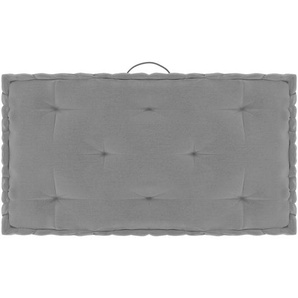 vidaXL Paletten-Bodenkissen Grau 73x40x7 cm Baumwolle