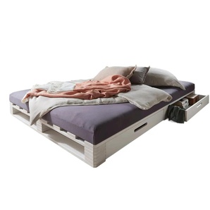 Palettenbett mit Stauraum Dallas ¦ weiß ¦ Maße (cm): B: 140 H: 14