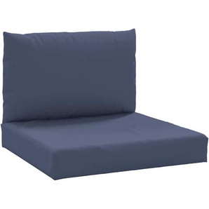 Palettenkissen 2 Stk. Marineblau Stoff Vidaxl