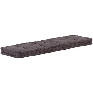 vidaXL Palettenkissen Baumwolle 120×40×7 cm Anthrazit