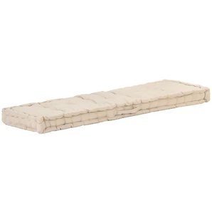 Palettenkissen Baumwolle 120×40×7 cm Beige