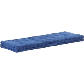 Palettenkissen Baumwolle 120×40×7 cm Hellblau Vidaxl