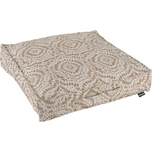 Palettenkissen H.O.C.K. Badu Batik Steel Outdoor Dekokissen_Sitzkissen_Kissenhüllen Gr. B/L: 50 cm x 50 cm, 1 St., beige (natur, beige, gemustert) Dekokissen gemustert Matratzenkissen