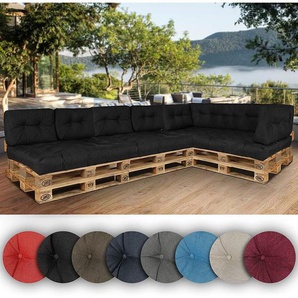 Palettenkissen Palettenauflage Leinen Sitzkissen Palettenpolster Polster Palettensofa Paletten Kissen Outdoor Sitzauflage - 120x80x18CM weinrot