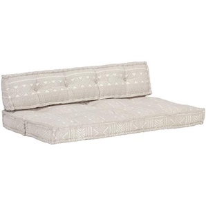 Palettensofa-Auflage Hellbraun Stoff Patchwork 120x80x39 cm