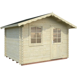 Gartenhaus PALMAKO Emma Gartenhäuser Gr. Fußboden im Gartenhaus, ohne Dacheindeckung, beige (natur) Gartenhäuser aus Holz 4,6 qm