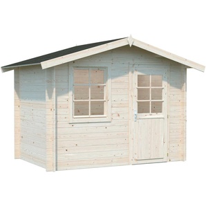 Gartenhaus PALMAKO Klara Gartenhäuser Gr. ohne Fußboden, ohne Dacheindeckung, beige (natur) Gartenhäuser aus Holz 4,7 qm
