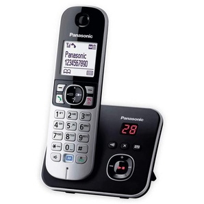 PANASONIC DECT-Telefon KX-TG6821GB, mit AB, schwarz