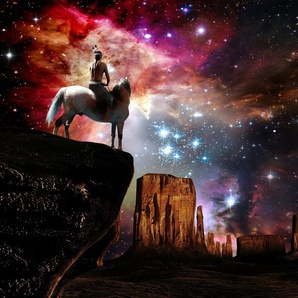 Papermoon Fototapete ABSTRAKT GALAXIE LANDSCHAFT GRAND CANYON