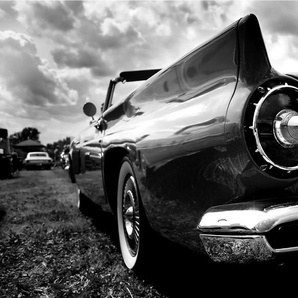 Papermoon Fototapete Auto Schwarz & Weiß