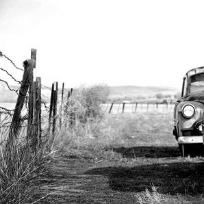 Papermoon Fototapete Autos Schwarz & Weiß