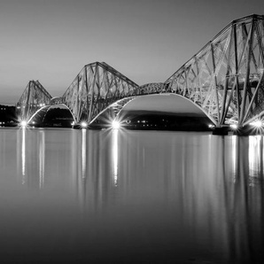 Papermoon Fototapete Brücke Schwarz & Weiß
