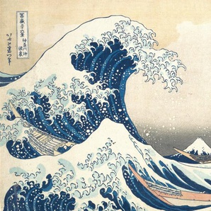 Papermoon Fototapete HOKUSAI WELLEN MEER SEE OZEAN TAPETE XXL