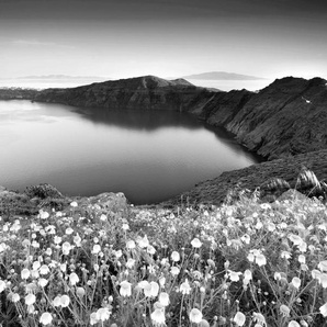 Papermoon Fototapete Landschaft schwarz & weiß