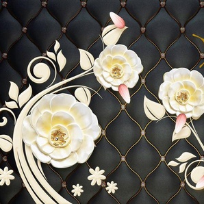 Papermoon Fototapete Muster mit Blumen
