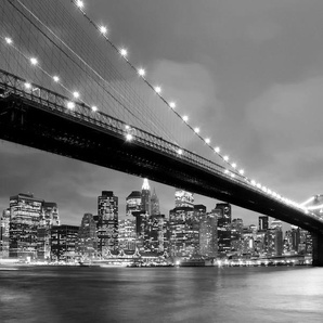 Papermoon Fototapete New York Brücke Schwarz & Weiß
