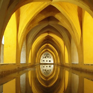 Papermoon Fototapete PALAST ALCAZAR-SEVILLA SCHLOSS PATIO ARKADE ANTIK FORT