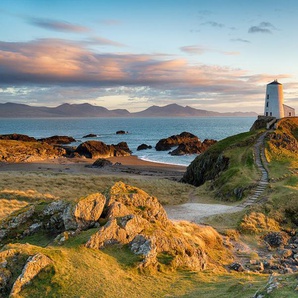 Papermoon Fototapete Sonnenuntergang bei Ynys Llanddwyn