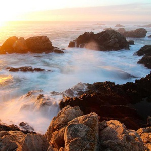 Papermoon Fototapete Sunset on Big Sur Coast, glatt