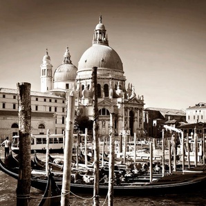 PAPERMOON Fototapete Venedig Sepia Tapeten Gr. B/L: 5,00 m x 2,80 m, Bahnen: 10 St., bunt Fototapeten