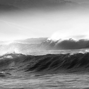 Papermoon Fototapete Wellen schwarz & weiß