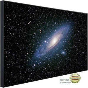 PAPERMOON Infrarotheizung Andromeda Galaxie Heizkörper sehr angenehme Strahlungswärme Gr. B/H/T: 100 cm x 60 cm x 3 cm, 600 W, bunt (kunstmotiv im aluminiumrahmen) Heizkörper