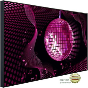 PAPERMOON Infrarotheizung Disco Ball Heizkörper sehr angenehme Strahlungswärme Gr. B/H/T: 100 cm x 60 cm x 3 cm, 600 W, bunt (kunstmotiv im aluminiumrahmen) Heizkörper