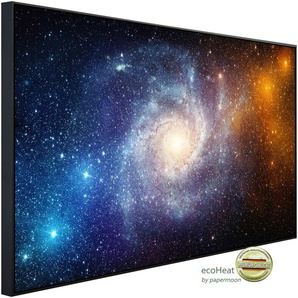 PAPERMOON Infrarotheizung Universe Stars Nebula Galaxy. Heizkörper sehr angenehme Strahlungswärme Gr. B/H/T: 120 cm x 60 cm x 3 cm, 750 W, bunt (kunstmotiv im aluminiumrahmen) Heizkörper