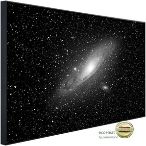 PAPERMOON Infrarotheizung Universum Schwarz & Weiß Heizkörper Gr. B/H/T: 100 cm x 60 cm x 3 cm, 600 W, bunt (kunstmotiv im aluminiumrahmen) Heizkörper