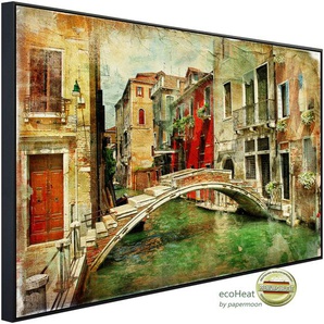 PAPERMOON Infrarotheizung Venedig Gemälde Heizkörper Gr. B/H/T: 100 cm x 60 cm x 3 cm, 600 W, bunt (kunstmotiv im aluminiumrahmen) Heizkörper