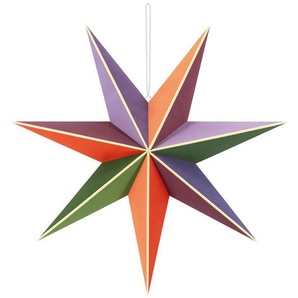 Papierstern mit Beleuchtung bunt, Designer Remember, 17 cm