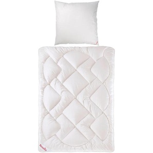 Paradies Bettenset Aloe, Weiß, Textil, Füllung: Polyester, 135x200 cm, pflegeleicht, Aloe Vera versiegelt, Schlaftextilien, Bettdecken