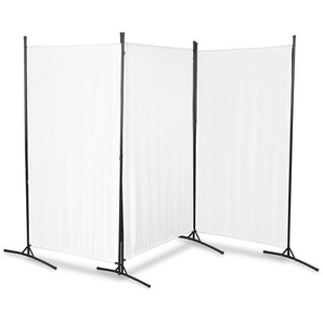 Paravent 3 fach Outdoor Trennwand Homestyle Balkon Garten Raumteiler verlängerbar Beige