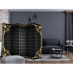 Paravent A Little Bit of Luxury Fleece Schwarz 225 x 172 x 3cm