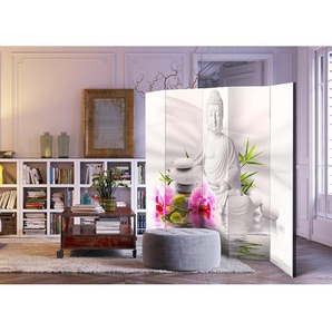 Paravent Buddha and Orchids