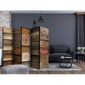 Paravent Old Vineyard II Fleece Braun 225 x 172 x 3cm