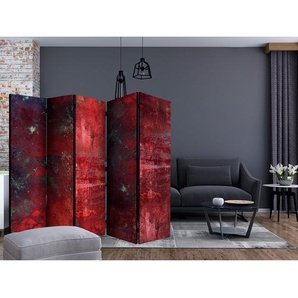 Paravent Red Concrete Fleece Rot 225 x 172 x 3cm