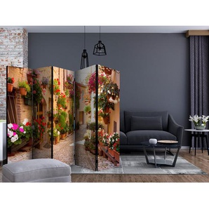Paravent The Alley in Spello Italy Fleece Multicolor 225 x 172 x 3cm