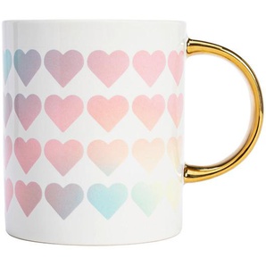 Paris Hilton Kaffeetasse Paris Hilton, Rosa, Keramik, Herz, 450 ml, Kaffee & Tee, Tassen, Kaffeetassen