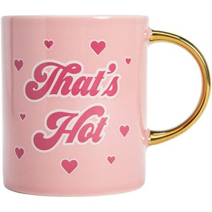 Paris Hilton Kaffeetasse Paris Hilton, Rosa, Keramik, Schriftzug, 450 ml, Kaffee & Tee, Tassen, Kaffeetassen