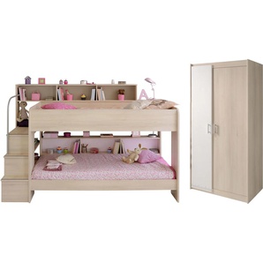 Jugendzimmer-Set PARISOT Bibop Schlafzimmermöbel-Sets Gr. Ohne Bettschubkasten, braun (akazienfarben) Baby Komplett-Kinderzimmer