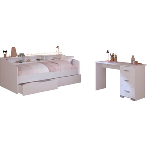 Parisot Jugendzimmer-Set Sleep 41, (Set, 3-tlg), Rückwände der Fächer am Bett drehbar