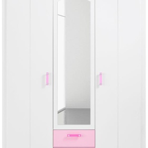 Kleiderschrank PARISOT Biotiful Schränke Gr. B/H/T: 136 cm x 181 cm x 60 cm, rosa (weiß, rosa) Kleiderschränke