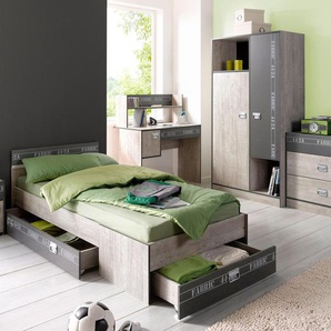 Kleiderschrank PARISOT Fabric Schränke Gr. B/H/T: 101 cm x 182 cm x 51 cm, grau (eschefarben, grau) Baby Kinderkleiderschrank Kinderschränke Schränke