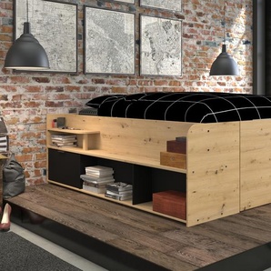 Parisot Meubles Parisot Stauraumbett Travel Bett 140 x 200 cm mit Lattenrost und viel Stauraum GE4009-01